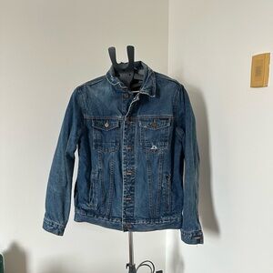 Zara Men's Distressed Blue Denim Jacket